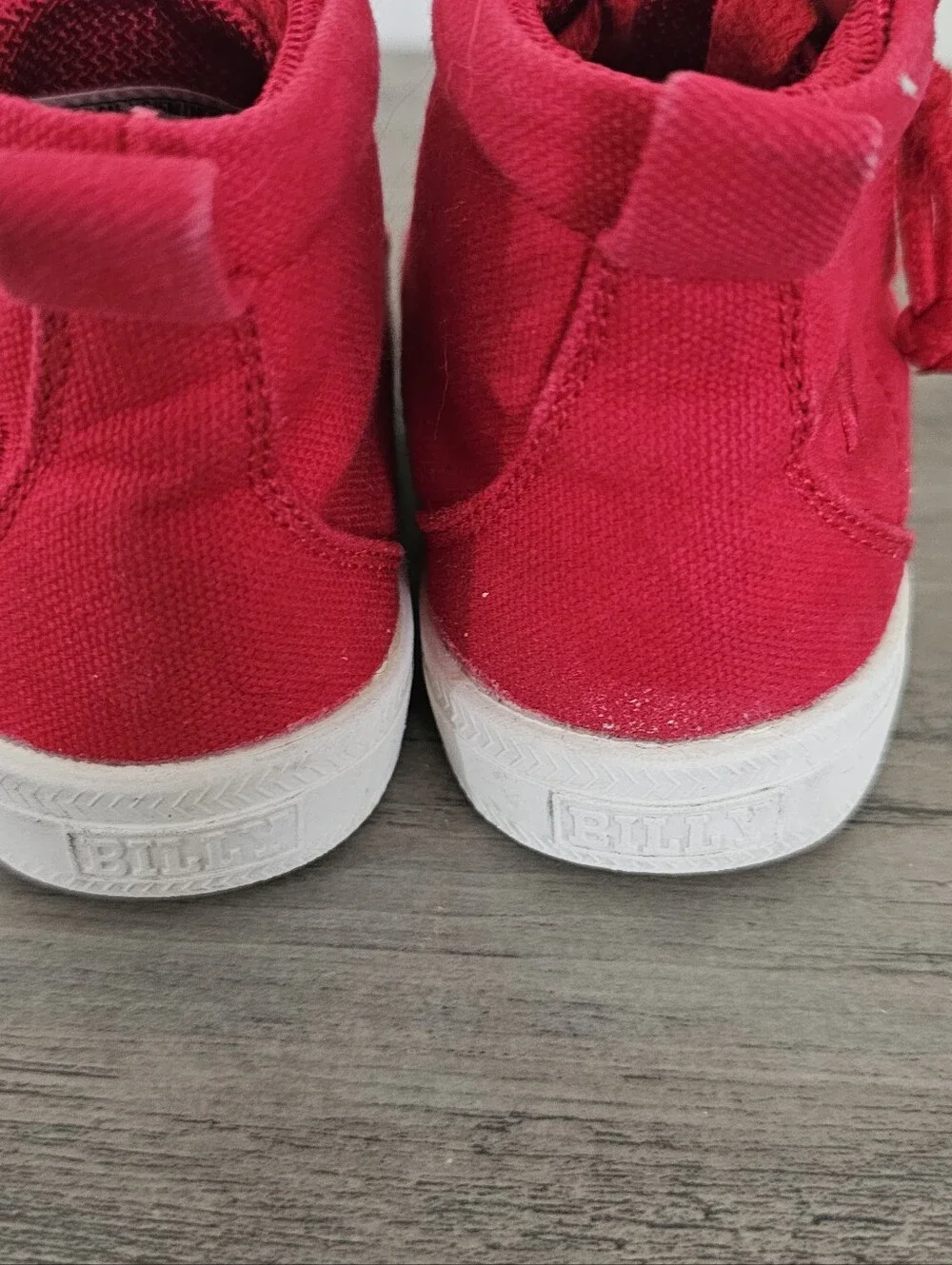 Billy Toddler Red High Canvas Zip & Lace Size 5 AFO SMO Brace Special Needs Shoe